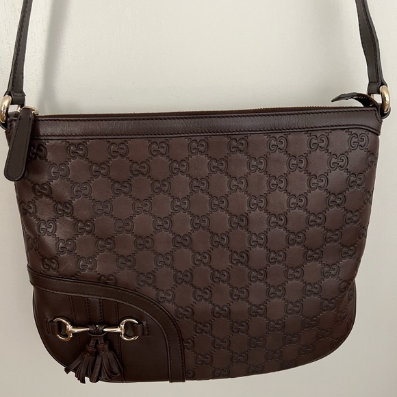 Authentic Preloved Guccissima Dark Brown Messenger bag - Picture 4 of 16